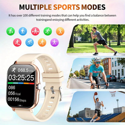G.L Wear New Smartwatch 1.83-Inch HD Display Bluetooth Calling Heart Rate Activity Tracking Smartwatch Men Women Holiday Gift
